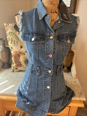 Alexander McQueen Light Blue Denim Mini Dress with Branded Tag!!S Sexy Love!